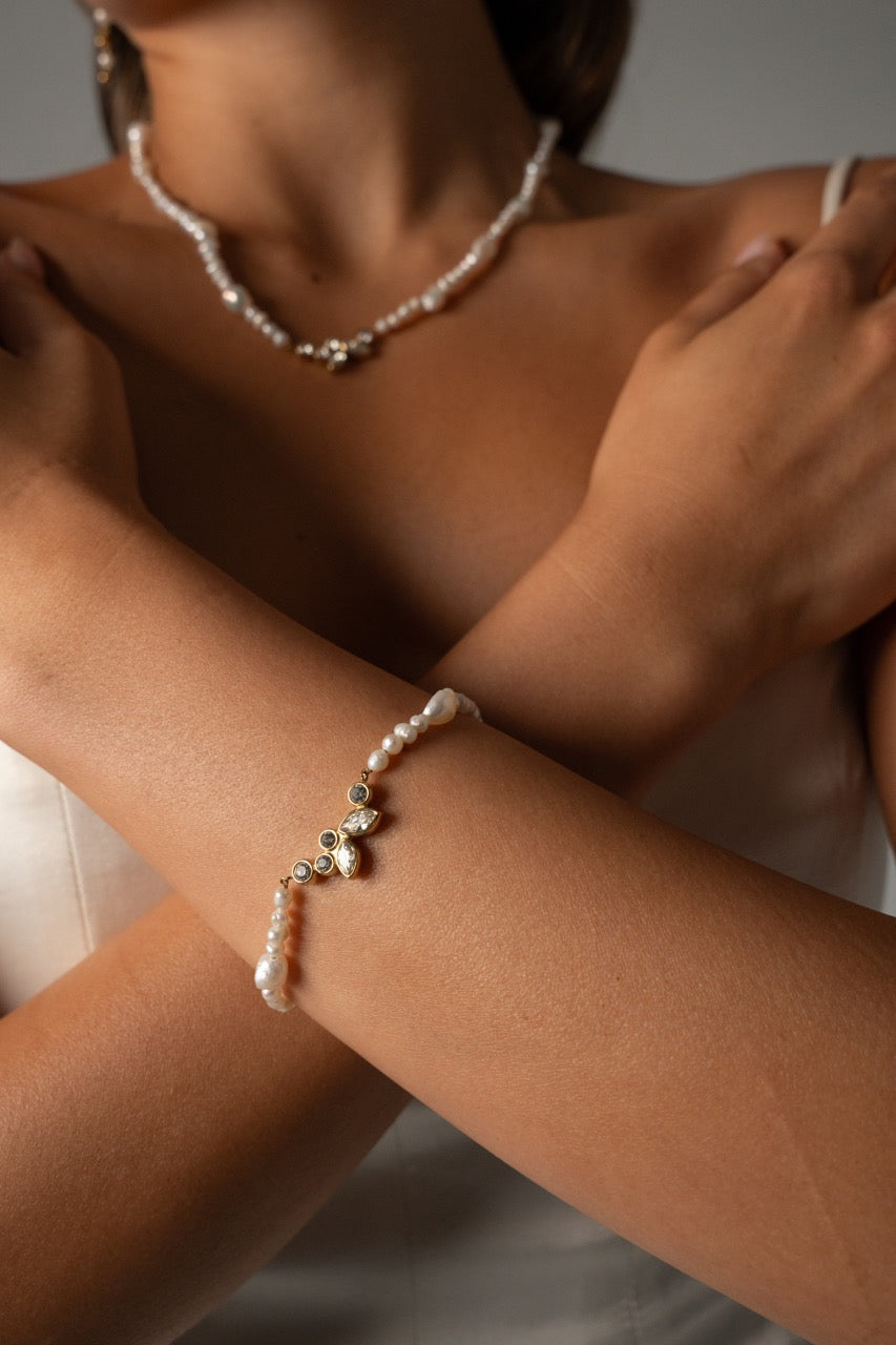 Adorn Ketten und Armband Set in Gold und Silber