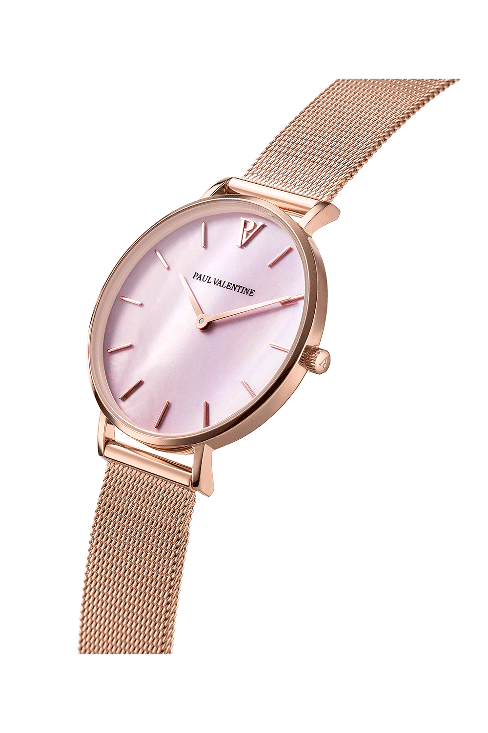 Paul valentine rose gold mesh watch online