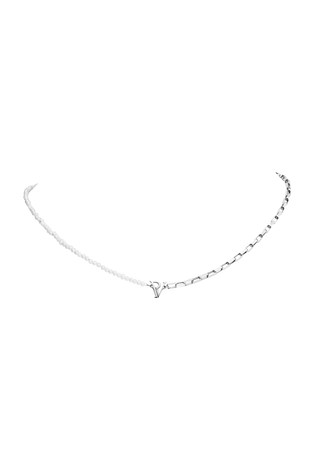 Pearl Necklace Silver 0237