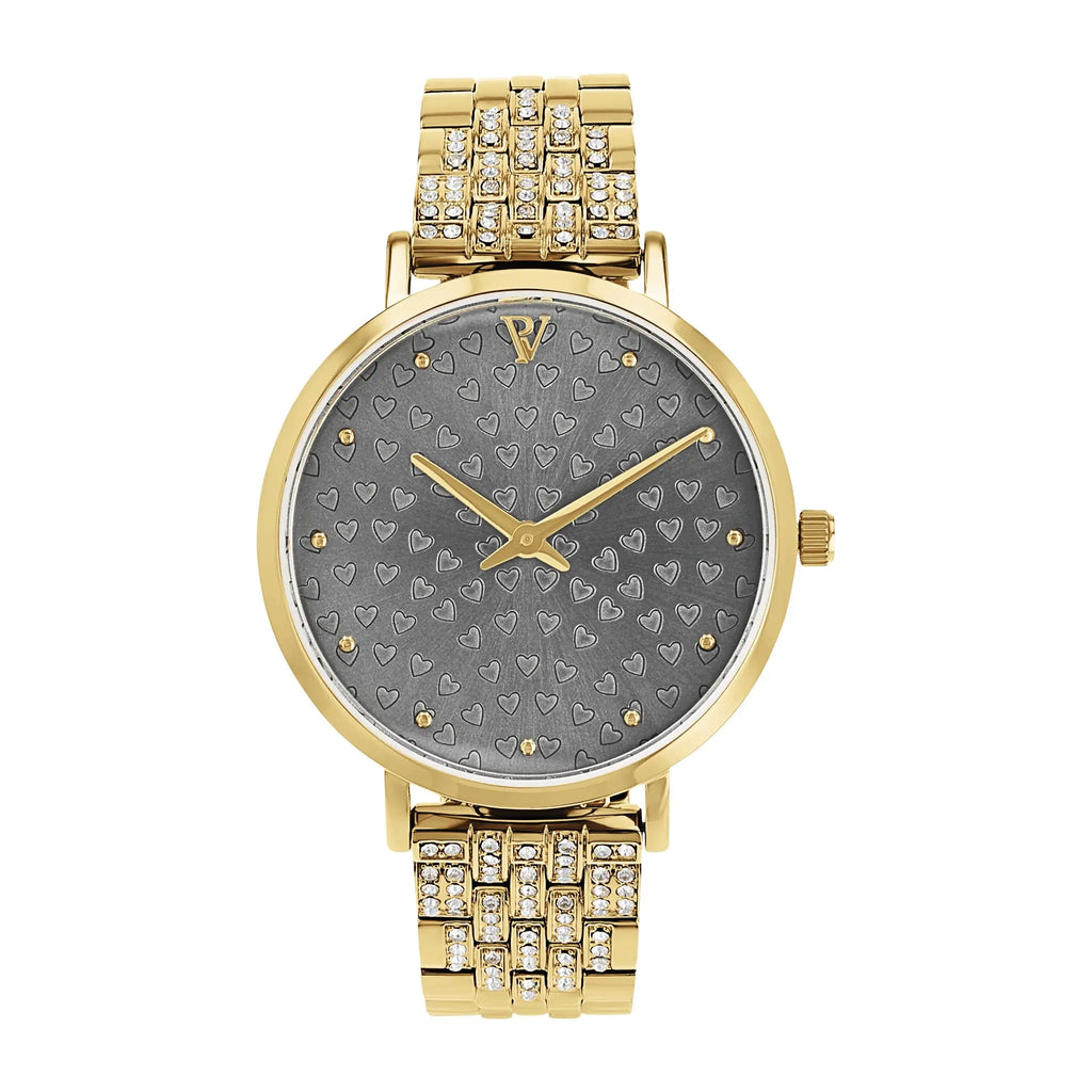 gold robuste armbanduhr damen