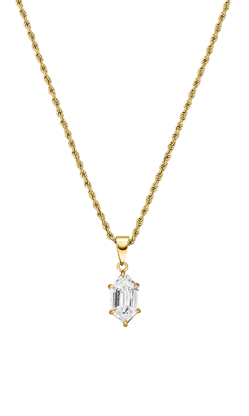 Paul Valentine Brilliant Rope Necklace 14K Gold Plated