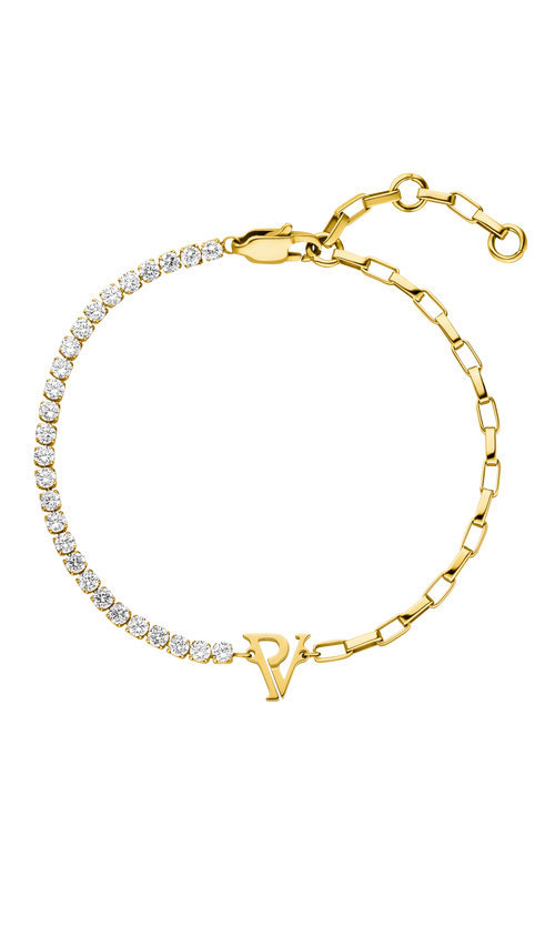 Paul Valentine PV Tennis & Chain Bracelet