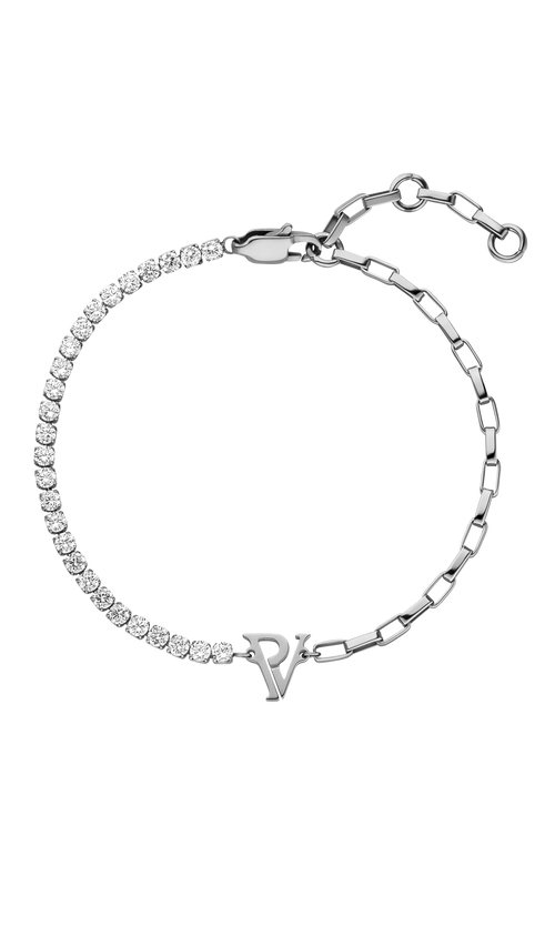 Paul Valentine PV Tennis & Chain Bracelet