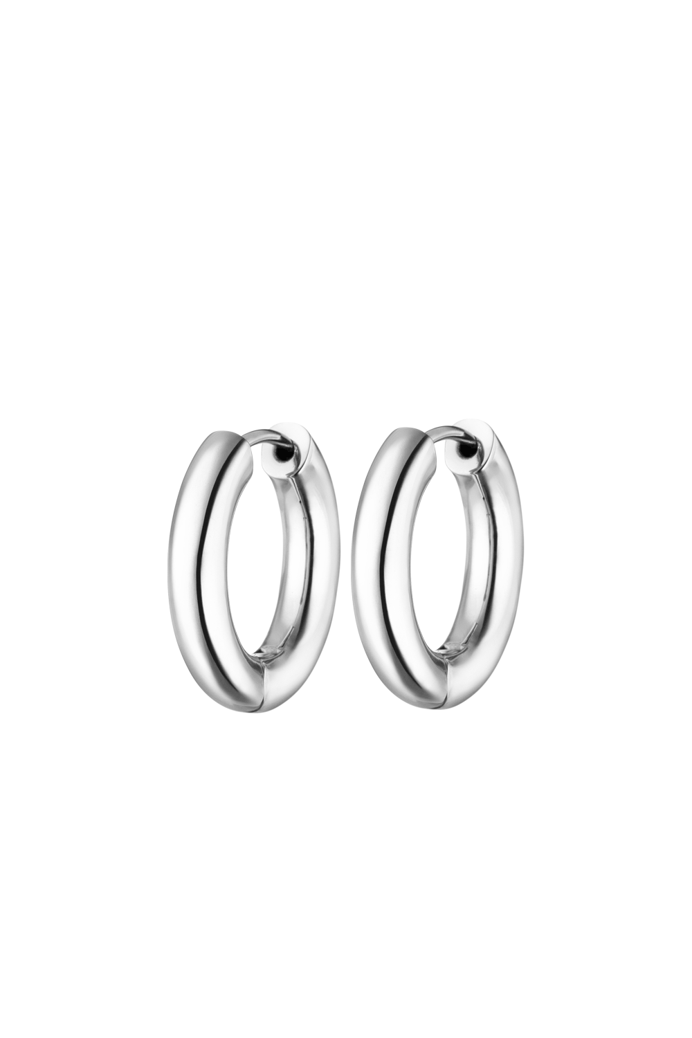 Large chunky silver hoop 2025 earrings