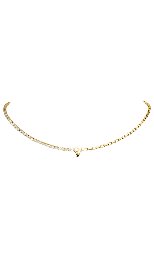 Paul Valentine PV Tennis & Chain Necklace