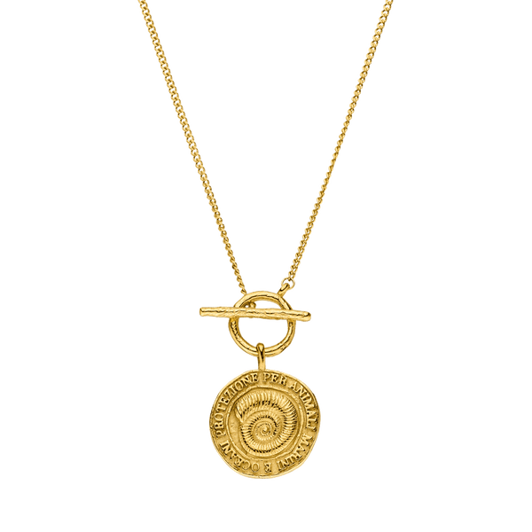 Large coin sales pendant necklace