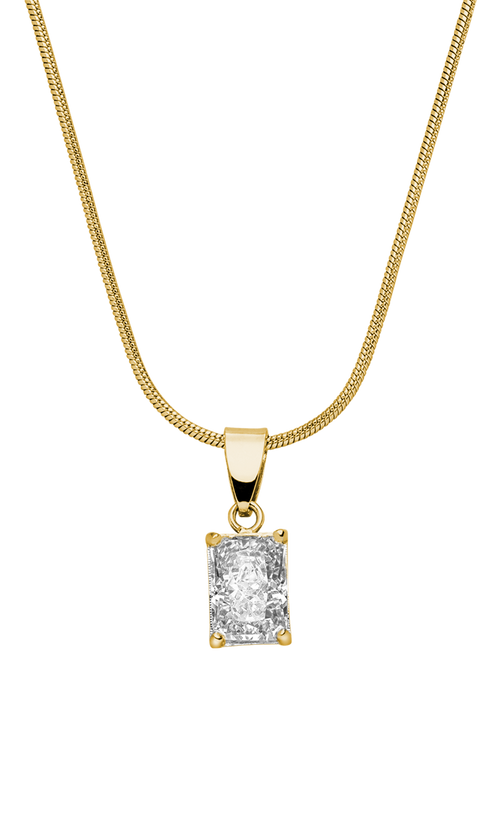 Paul Valentine Baguette Stone Necklace