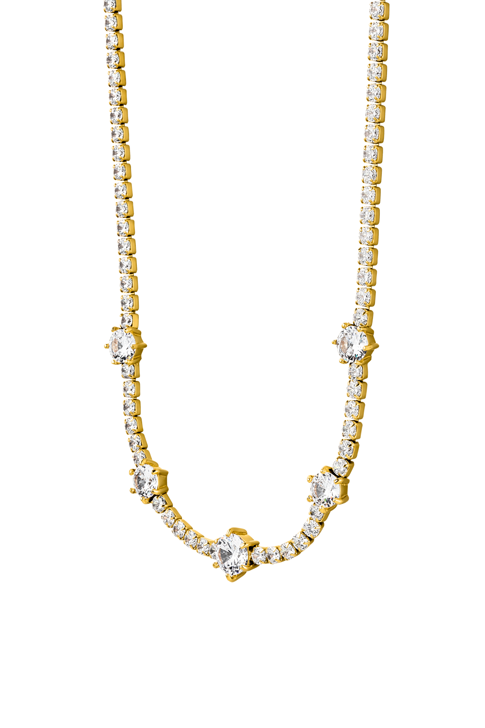 Sparkle Tennis Necklace 14K Gold Plated