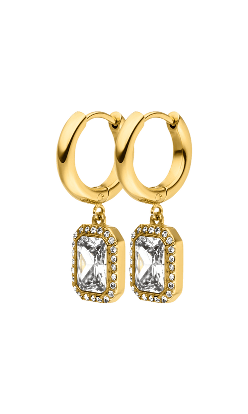 Paul Valentine Pavé Emerald Huggies